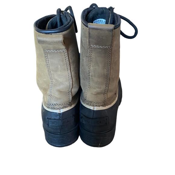 Sorel Emelie 1964 Waterproof Lace Up Boots Brown Tan Black size 6 - Picture 5 of 9